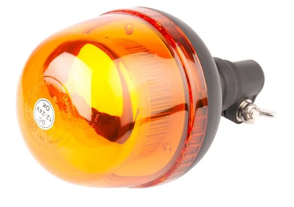 Kramp - LA20020 - LED Warning Light, 24W, 12-24V, Amber, Pole Mount, Diameter 128mm x 215mm