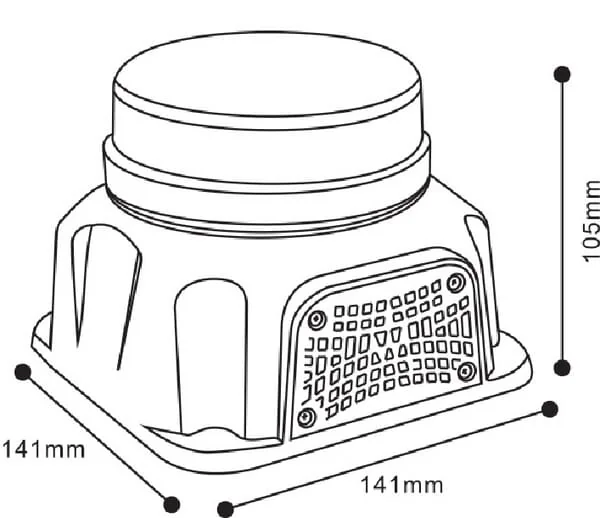 Kramp - LA20060 - Beacon LED, Bolt On, With Warning Beep (97dB)