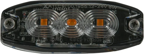 Kramp - LA20073B - Flashing Warning Light LED, Rectangular, 10/30V, Blue, 82x30x9mm, 3 LEDs, Kramp