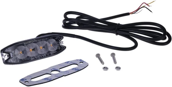 Kramp - LA20074 - Flashing Warning Light, Amber, 4 LEDs
