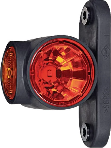Kramp - LA30014 - LED Marker Light, 0.7/1.4 W, 12/24 V, White/Orange/Red, 100x55x64mm, 3 LED