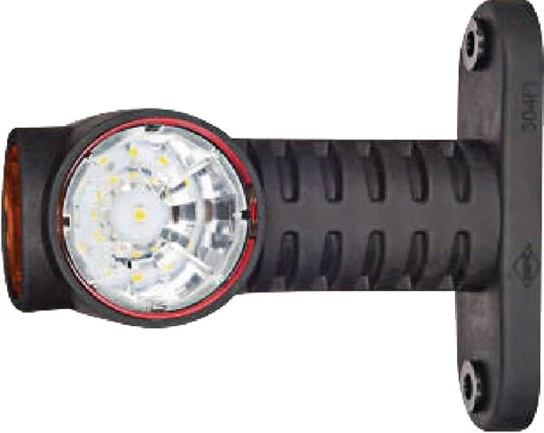 Kramp - LA30015 - Marker Light LED, 0.7/1.4W, 12/24V, White/Orange/Red, 100x55x118mm, 3 LEDs