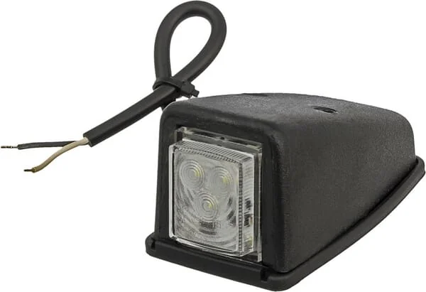 Kramp - LA30151 - Marker Light LED, 0.5/1W, Square, 12/24V, White, 100x53x46mm, 3 LEDs
