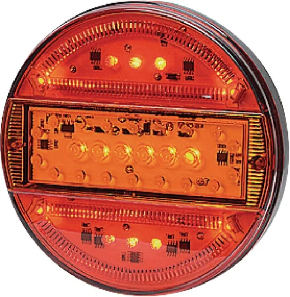 Kramp - LA40012 - Multifunction Rear LED Light, Round, 12-24V, Diameter 140mm, 5-Pin