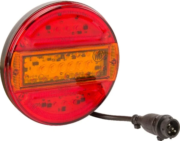 Kramp - LA40012 - Multifunction Rear LED Light, Round, 12-24V, Diameter 140mm, 5-Pin