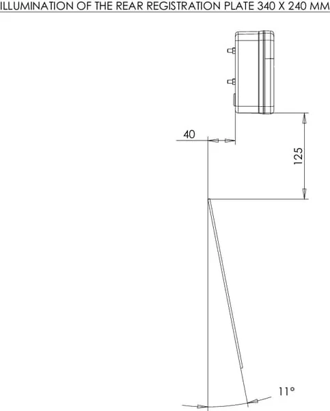 Kramp - LA40022 - Multifunction Rear Light LED, Square, 12-24V, 121x101x56mm, 5-Pin