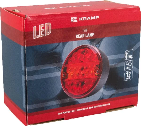 Kramp - LA40045 - Multifunction Rear Light LED, Round, 12V, Diameter 142mm
