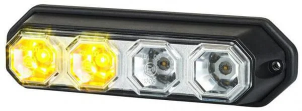 Kramp - LA40060 - Rear LED Light, Rectangular, 12/24V, Red/Orange, 147x37x42mm, 4 LED Diodes