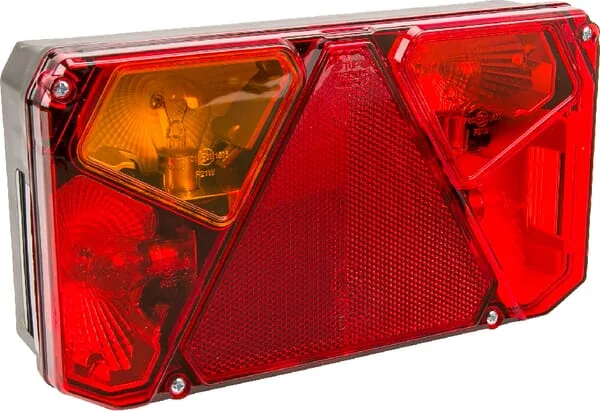 Kramp - LA40907 - Multifunction Halogen Rear LH Light Rectangular, 12/24V, 242x134x58mm, 5-Pin