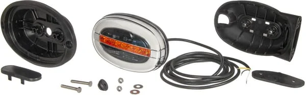 Kramp - LA80034 - Multifunction Front LED Light, Oval, 12-24V, 136.4x91x40 mm