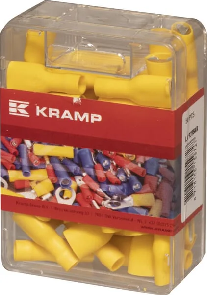 Kramp - LA9380KR - Terminal Blade Female, Yellow, 4-6mm² 6.4x0.8mm (50x)