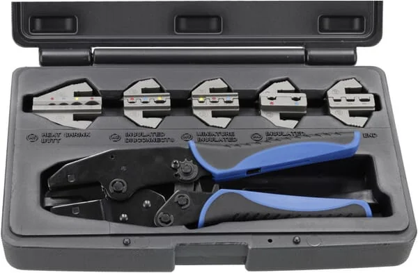 Kramp - LAT2000ASS3KR - 9" Carbon Steel Crimp Pliers, with 5 Crimp Dies