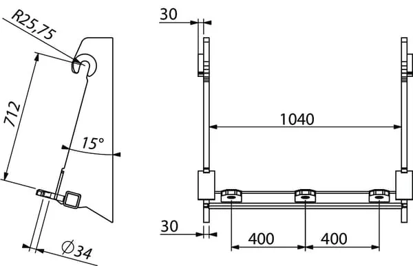 Kramp - LBAMER71230EXSTL - Replacement Brackets