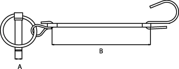 Kramp - LP4SAKR - Linch Pin 4 mm + Rubber Cord