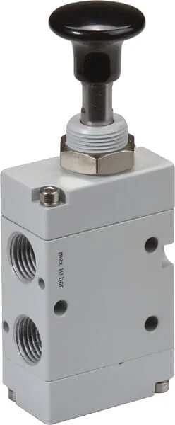 Kramp - MAB32B14 - Kramp 3/2 Valve, Push-Button Lever 1/4"