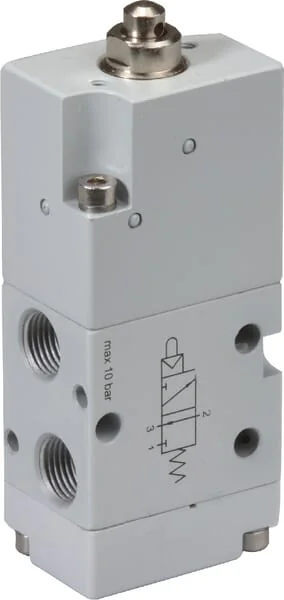 Kramp - MEP32M18NC - Kramp 3/2 Valve, Plunger 1/8"