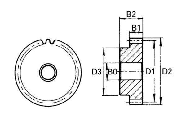 Kramp - MOD232 - Spur Gear Module 2 - Z=32
