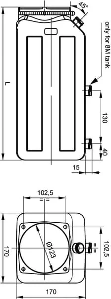 Kramp - MPPT008P - Kramp Tank MPP 8 L Plastic