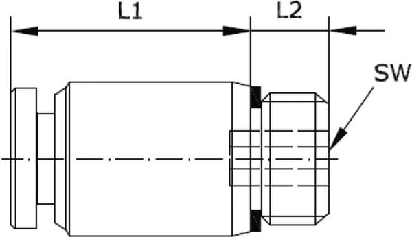 Kramp - MSC3M3B - Push-In Fitting