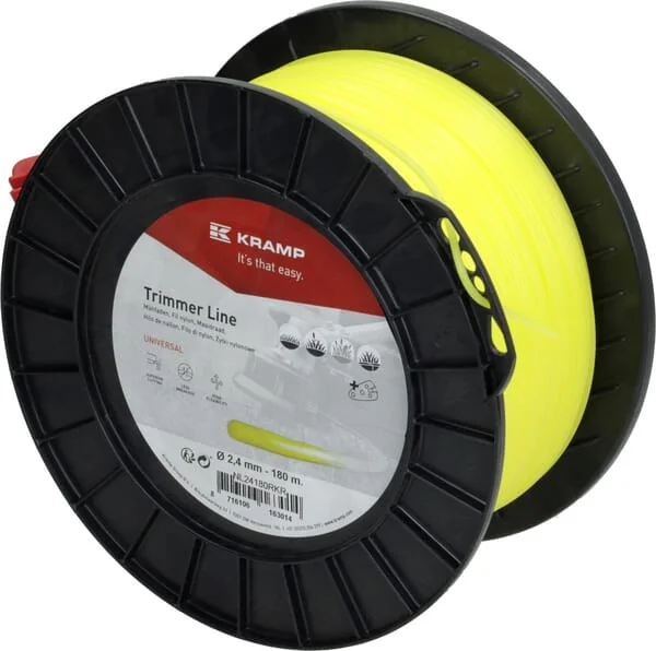 Kramp - NL24180RKR - Trimmer Line Diameter 2.4mm 180m Round Yellow Kramp
