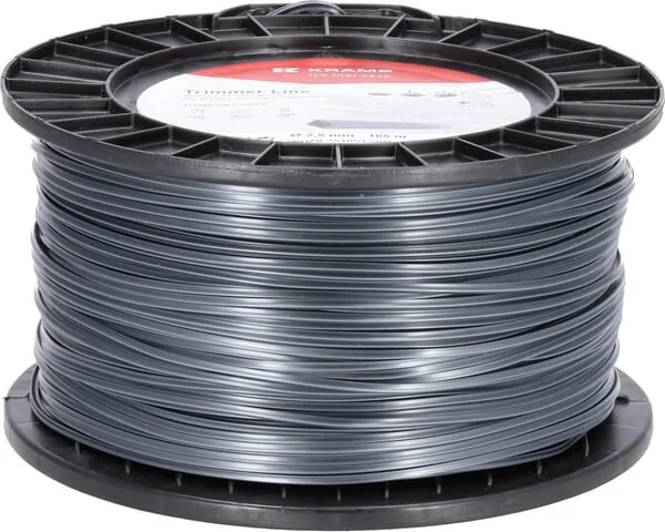 Kramp - NL25185TSKR - Trimmer Line Diameter 2.5mm 185m Square Titanium Power Grey Kramp