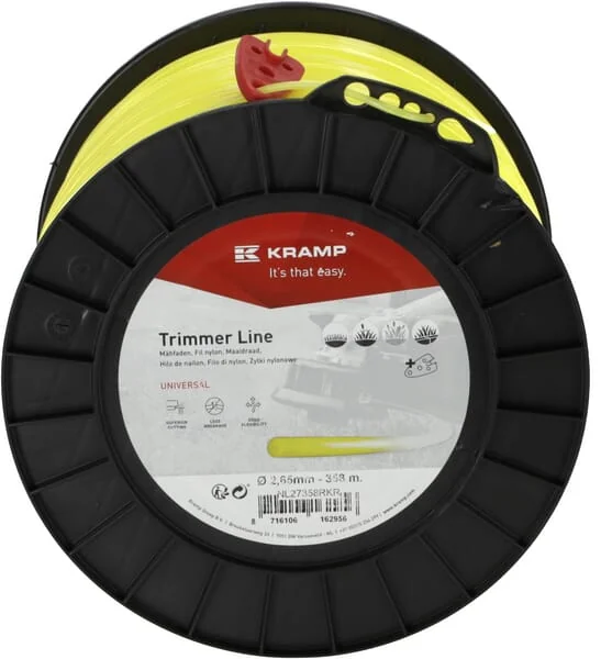 Kramp - NL27210RKR - Trimmer Line Diameter 2.65 mm 210 m, With Round Profile, Yellow, Kramp