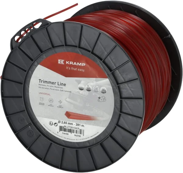 Kramp - NL27281SKR - Trimmer Line Diameter 2.65mm 281m Square Red Kramp
