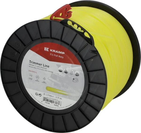 Kramp - NL27358RKR - Trimmer Line Diameter 2.65 mm 358 m, With Round Profile, Yellow, Kramp