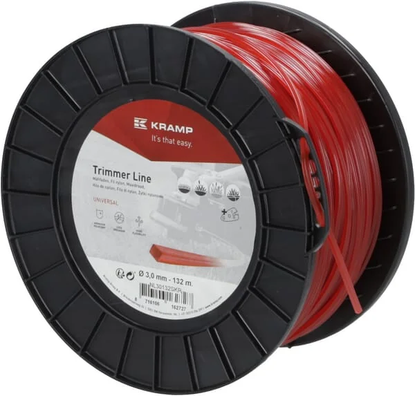 Kramp - NL30132SKR - Trimmer Line Diameter 3mm 132m Square Red Kramp