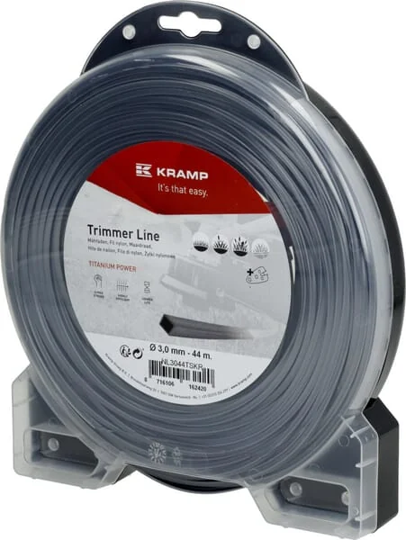 Kramp - NL3044TSKR - Trimmer Line Diameter 3mm 44m Square Titanium Power Grey Kramp