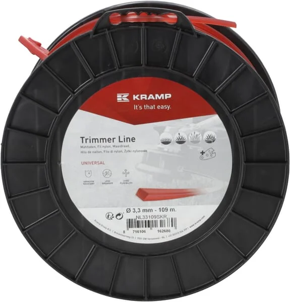 Kramp - NL33109SKR - Trimmer Line Diameter 3.3mm 109m Square Red Kramp