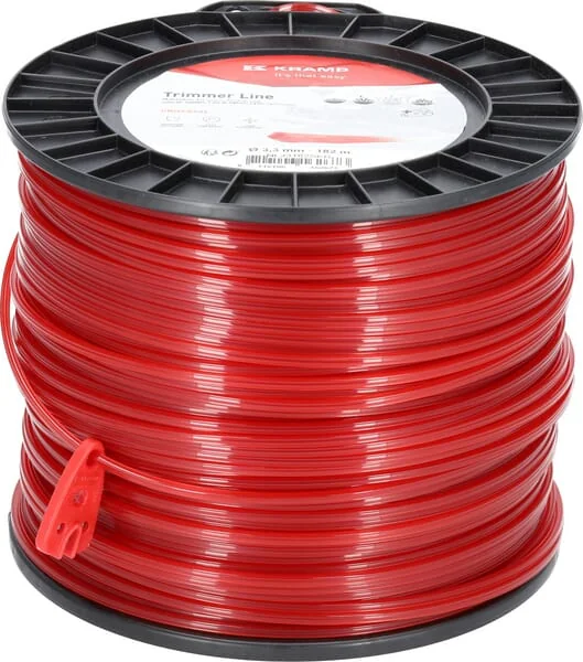 Kramp - NL33182SKR - Trimmer Line Diameter 3.3mm 182m Square Red Kramp