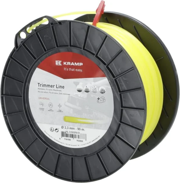 Kramp - NL3390RKR - Trimmer Line Diameter 3.3mm 90m Round Yellow Kramp