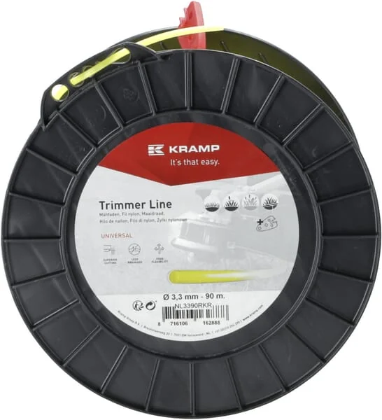 Kramp - NL3390RKR - Trimmer Line Diameter 3.3mm 90m Round Yellow Kramp