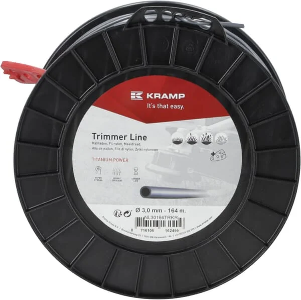Kramp - NL35120TRKR - Trimmer Line Diameter 3.5mm 120m Round Titanium Power Grey Kramp