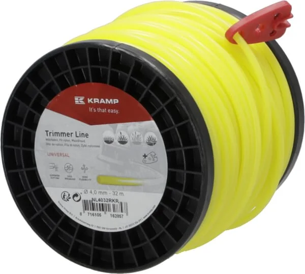 Kramp - NL4032RKR - Trimmer Line Diameter 4mm 32m Round Yellow Kramp