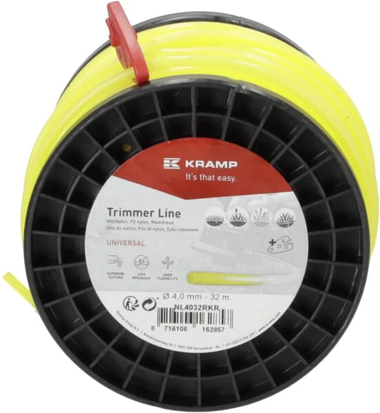 Kramp - NL4032RKR - Trimmer Line Diameter 4mm 32m Round Yellow Kramp