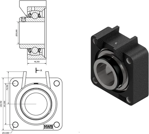 Kramp - NWB20858 - Rabe Bearing Housing Complete