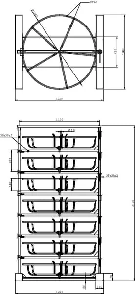 Kramp - OBS007 - Holder For 7 Hose Reels