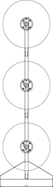 Kramp - OBS203 - Triple Hose Reel Holder Frame