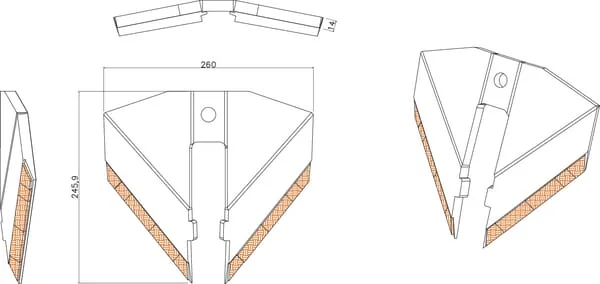 Kramp - P10392CN - Subsoiler Wing Share Carbide