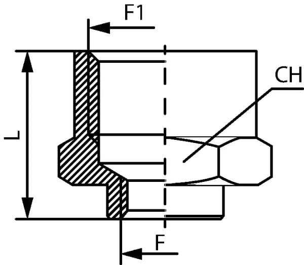Kramp - PC3812T - Pipe Connector