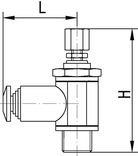 Kramp - PFCC148K - Kramp Flow Control Valve G 1/4 A - SQ 8