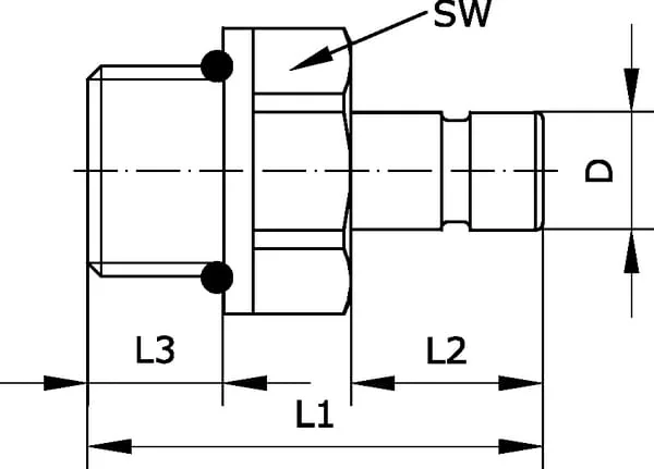 Kramp - PIF818B - Threaded Connection Plug G1/8