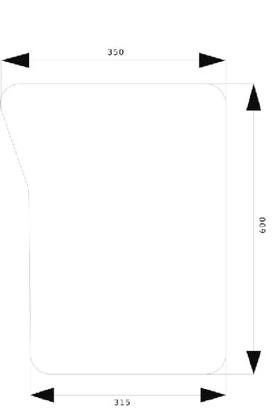 Kramp - R199280N - Kramp Windshield Bottom