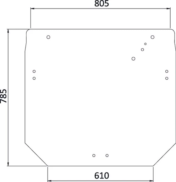 Kramp - R206835N - Kramp Rear Window Top