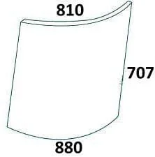 Kramp - R50753N - Right Upper Window Glass