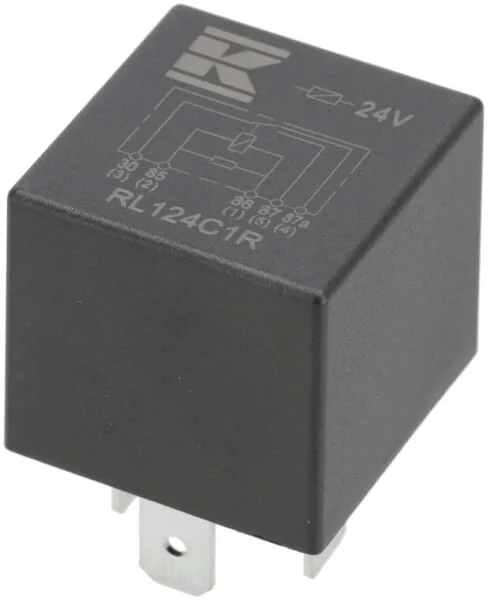 Kramp - RL124C1R - Mini Relay 24v, Changeover, 30a/40a, With Resistor, Without Holder