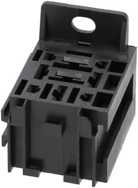 Kramp - RL990451 - Mini Relay Socket With Bracket, 5 x 6.3 mm + 4 x 2.8 mm, With Extension Socket