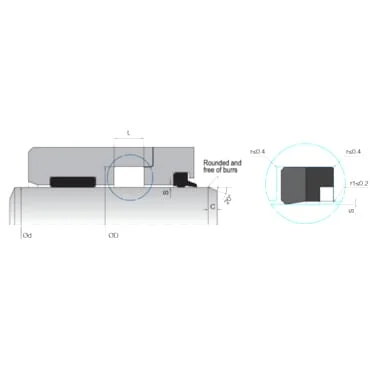 Kramp - SA202861EI - Rod Seal 28x20x6,3 mm Kramp